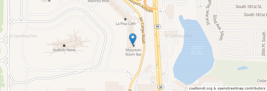 Mapa de ubicacion de Mountain Room Bar en États-Unis D'Amérique, Washington, King County, Seatac.