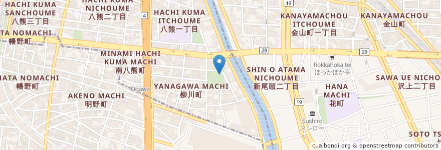 Mapa de ubicacion de 須佐之男神社 en 日本, 愛知県, 名古屋市, 熱田区, 中川区.