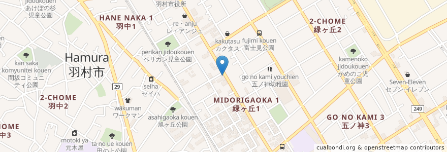 Mapa de ubicacion de 54Cafe&Crape en Japon, Tokyo, 羽村市.