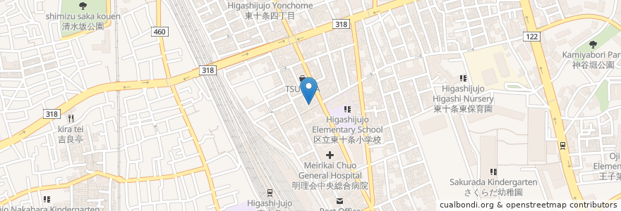 Mapa de ubicacion de ドトールコーヒーショップ en Japonya, 東京都, 北区.