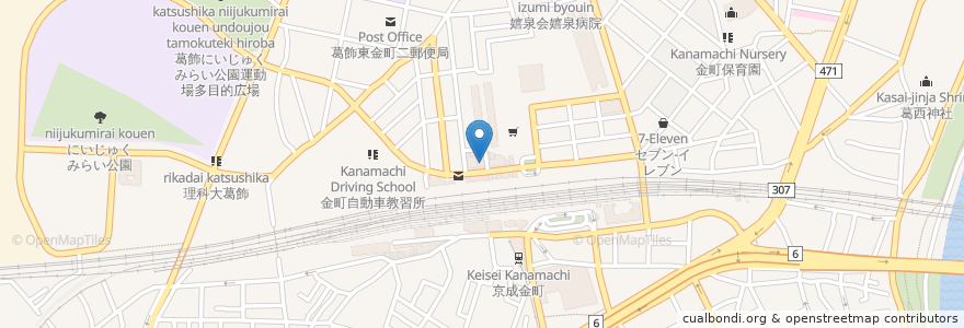 Mapa de ubicacion de ドトールコーヒーショップ en 日本, 東京都, 葛飾区.