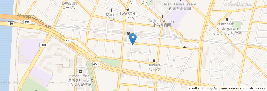 Mapa de ubicacion de ドトールコーヒーショップ en اليابان, 東京都, 江戸川区.