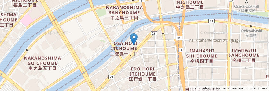 Mapa de ubicacion de なか卯 en Japonya, 大阪府, 大阪市, 北区.