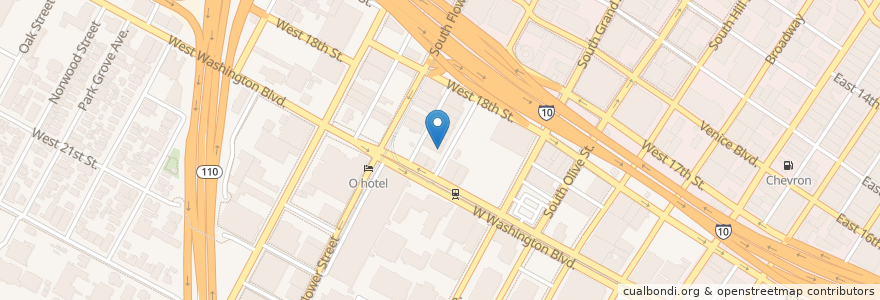 Mapa de ubicacion de St. Francis Center - Food Bank en United States, California, Los Angeles County, Los Angeles.