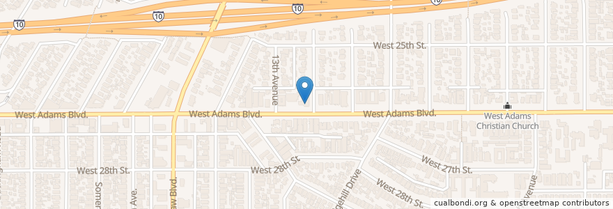 Mapa de ubicacion de Berean S.D.A. Church Food Bank en Amerika Birleşik Devletleri, Kaliforniya, Los Angeles County, Los Angeles.