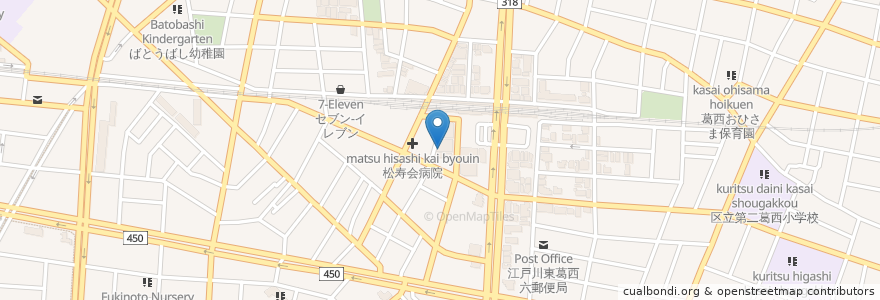 Mapa de ubicacion de ドトールコーヒーショップ en اليابان, 東京都, 江戸川区.