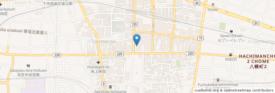 Mapa de ubicacion de ドトールコーヒーショップ en Japonya, 東京都, 府中市.