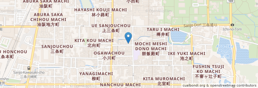 Mapa de ubicacion de あつをの台所 en ژاپن, 奈良県, 奈良市.