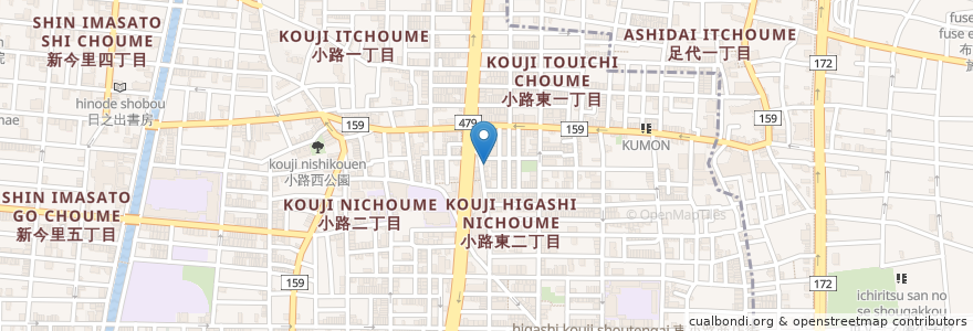 Mapa de ubicacion de ピザ・サントロペ en Japan, Präfektur Osaka, 大阪市, 生野区.