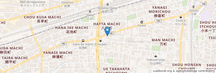 Mapa de ubicacion de あおい内科 en Japonya, 愛知県, 名古屋市, 中川区.