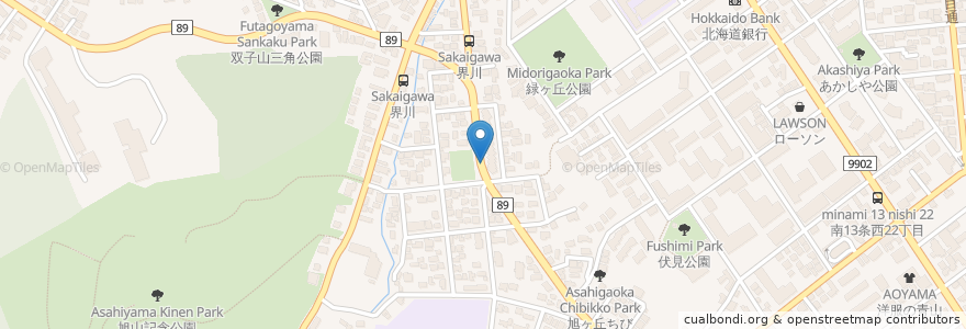 Mapa de ubicacion de 郵便ポスト en Japan, Präfektur Hokkaido, 石狩振興局, 札幌市, 中央区.