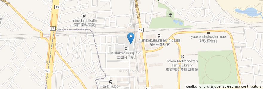 Mapa de ubicacion de ドトールコーヒーショップ en 일본, 도쿄도, 国分寺市.