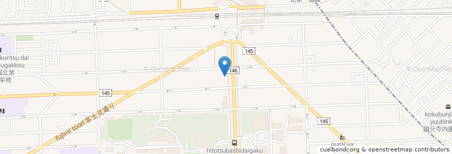 Mapa de ubicacion de ドトールコーヒーショップ en 일본, 도쿄도, 国分寺市, 国立市.