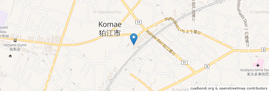 Mapa de ubicacion de ドトールコーヒーショップ en 日本, 東京都, 狛江市.