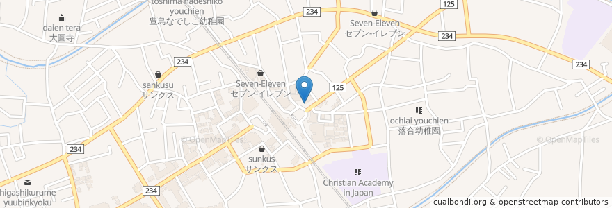 Mapa de ubicacion de ドトールコーヒーショップ en Japan, 東京都, 東久留米市.