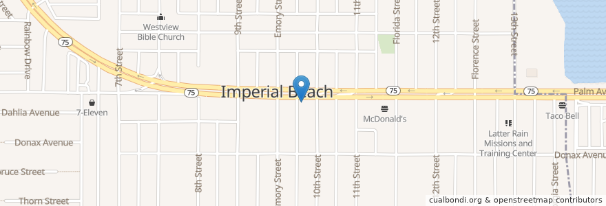 Mapa de ubicacion de Far East Rock en Estados Unidos Da América, Califórnia, San Diego County, Imperial Beach.