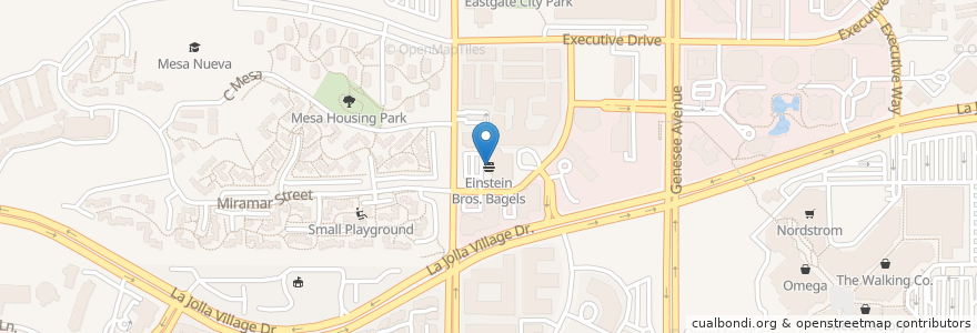 Mapa de ubicacion de Einstein Bros. Bagels en Estados Unidos De América, California, San Diego County, San Diego.
