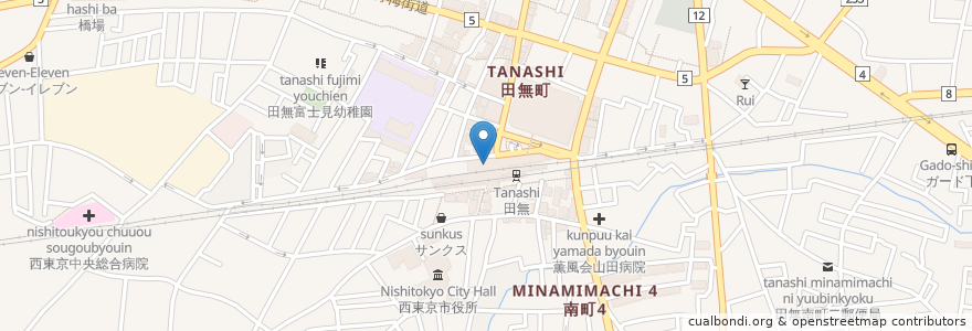 Mapa de ubicacion de ドトールコーヒーショップ en Giappone, Tokyo, 西東京市.