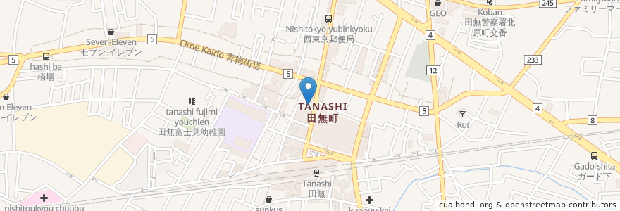 Mapa de ubicacion de サンマルクカフェ en Japonya, 東京都, 西東京市.