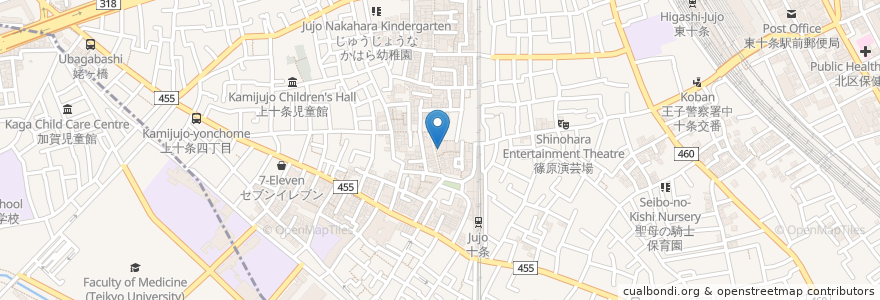 Mapa de ubicacion de サンマルクカフェ en Japon, Tokyo, 北区.