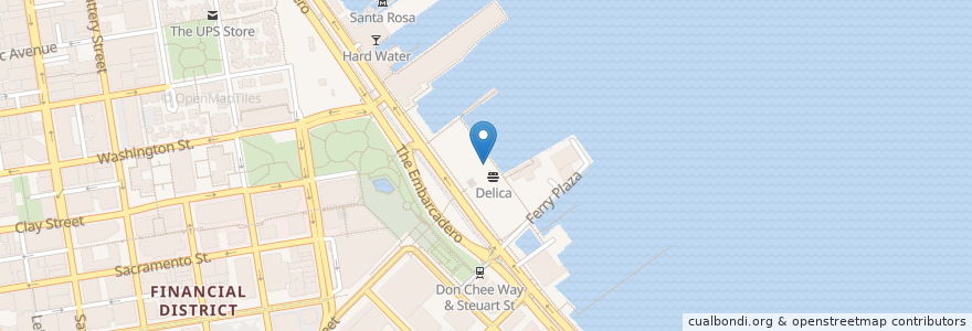 Mapa de ubicacion de Peet's Coffee en الولايات المتّحدة الأمريكيّة, كاليفورنيا, سان فرانسيسكو, سان فرانسيسكو.