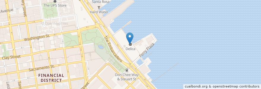 Mapa de ubicacion de Delica en ایالات متحده آمریکا, کالیفرنیا, سان فرانسیسکو, سان فرانسیسکو.