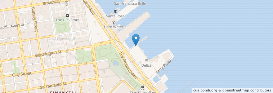 Mapa de ubicacion de Slanted Door en Stati Uniti D'America, California, San Francisco, San Francisco.
