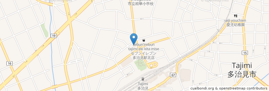 Mapa de ubicacion de 大一石油(株) en 日本, 岐阜県, 多治見市.