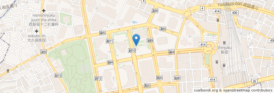 Mapa de ubicacion de サンマルクカフェ en Giappone, Tokyo, Shinjuku.