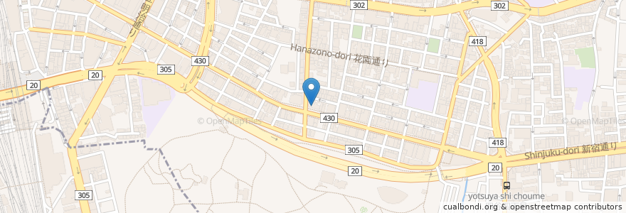 Mapa de ubicacion de サンマルクカフェ en 日本, 东京都/東京都, 新宿区/新宿區.