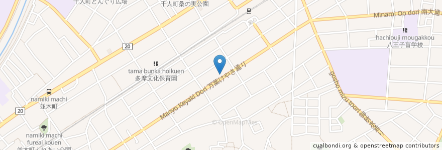 Mapa de ubicacion de コムパーク en Япония, Токио, Хатиодзи.