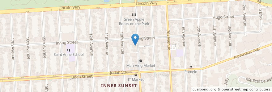 Mapa de ubicacion de Soi Gow Thai Noodle Cafe en 美利坚合众国/美利堅合眾國, 加利福尼亚州/加利福尼亞州, 旧金山市县/三藩市市縣/舊金山市郡, 旧金山.