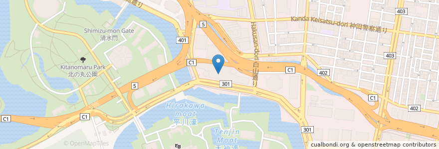 Mapa de ubicacion de サンマルクカフェ en Japón, Tokio, Chiyoda.
