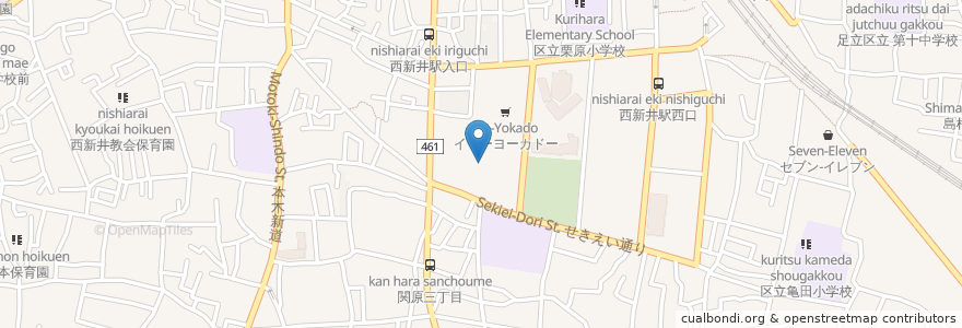 Mapa de ubicacion de サンマルクカフェ en Japon, Tokyo, 足立区.