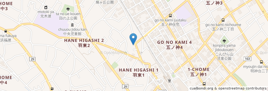 Mapa de ubicacion de ちがさき en 日本, 東京都, 羽村市.