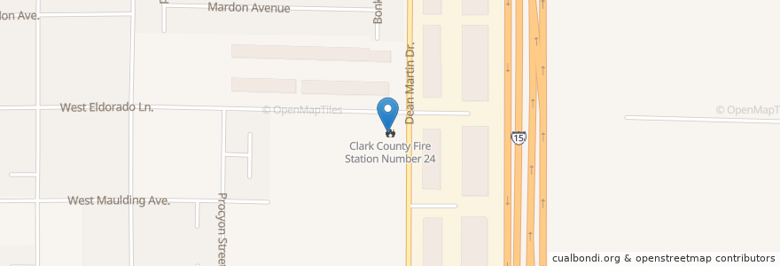 Mapa de ubicacion de Clark County Fire Station Number 24 en Estados Unidos De América, Nevada, Clark County.