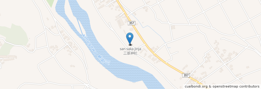 Mapa de ubicacion de 三坂神社 en 日本, 茨城県, 常総市.