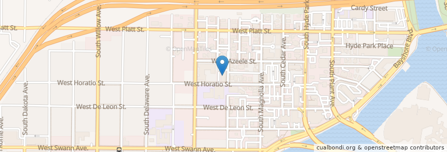 Mapa de ubicacion de Friday Morning Musicale en 美利坚合众国/美利堅合眾國, 佛罗里达州/佛羅里達州, Hillsborough County, Tampa.