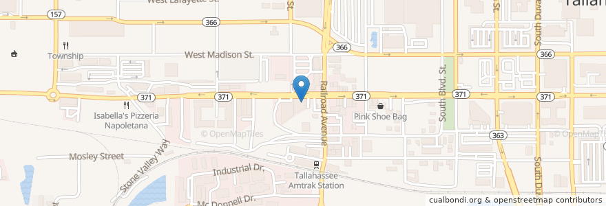 Mapa de ubicacion de Gaines Street Pies en Vereinigte Staaten Von Amerika, Florida, Leon County, Tallahassee.