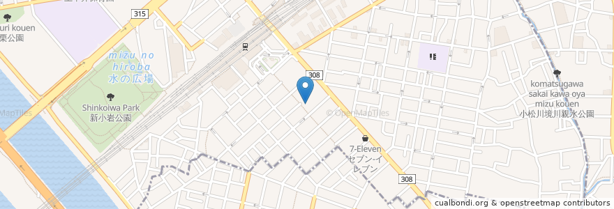 Mapa de ubicacion de サンマルクカフェ en 일본, 도쿄도, 葛飾区.