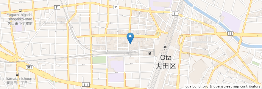 Mapa de ubicacion de サンマルクカフェ en Japão, Tóquio, 大田区.