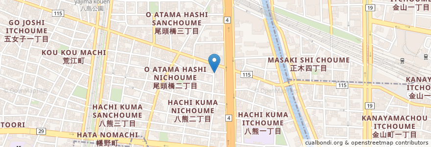 Mapa de ubicacion de 銀しゃりや en Japan, Präfektur Aichi, 名古屋市, 中川区.