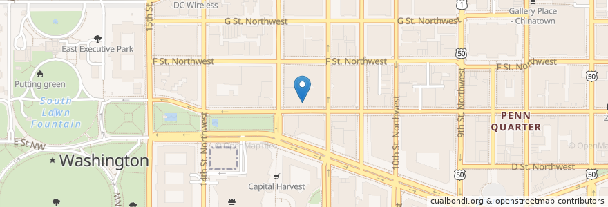 Mapa de ubicacion de Brick Iron Pizza en 미국, 워싱턴 D.C., 워싱턴.