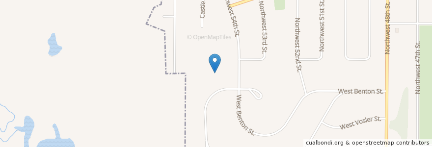 Mapa de ubicacion de Arnold Heights Branch Library en Estados Unidos De América, Nebraska, Lancaster County, Lincoln.