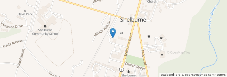 Mapa de ubicacion de Shelburne Volunteer Fire Department en United States, Vermont, Chittenden County, Shelburne.
