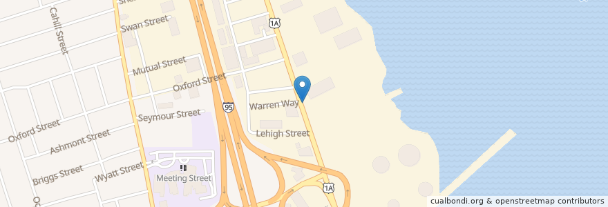 Mapa de ubicacion de Providence Community Health Center en United States, Rhode Island, Providence County, Providence.