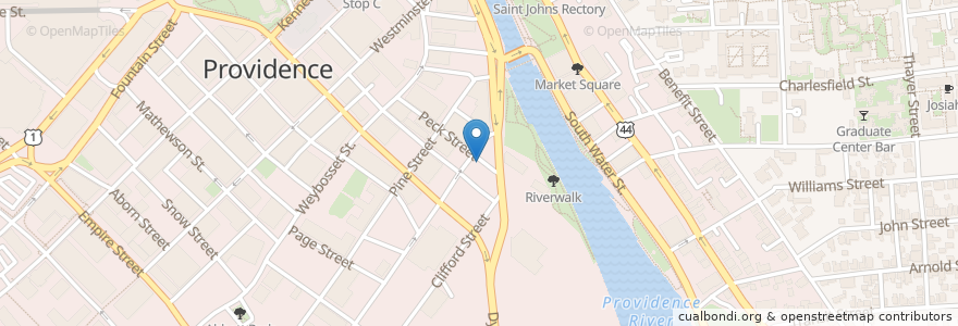 Mapa de ubicacion de Saint Francis Chapel Lending Library en United States, Rhode Island, Providence County, Providence.