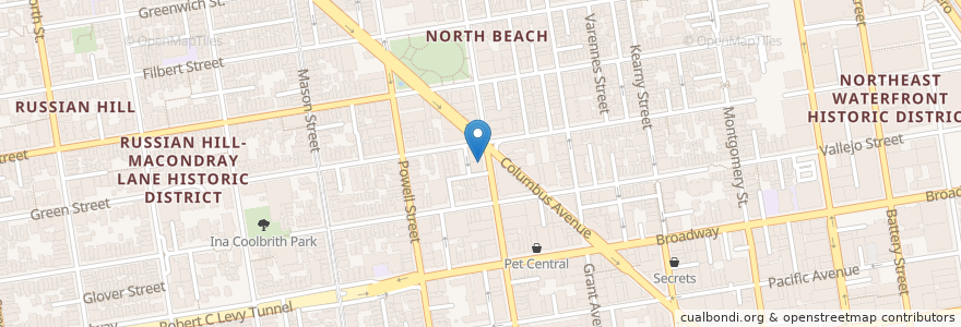 Mapa de ubicacion de Cavalli Cafe en United States, California, San Francisco City And County, San Francisco.