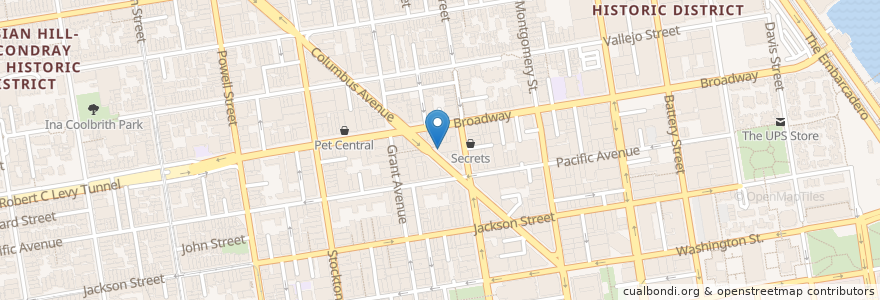 Mapa de ubicacion de Cafe Tosca en Verenigde Staten, Californië, San Francisco, San Francisco.