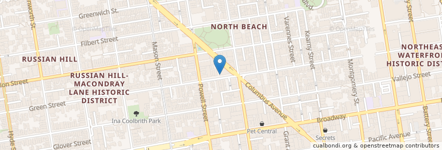Mapa de ubicacion de O'Reilly's Irish Pub & Restaurant en Verenigde Staten, Californië, San Francisco, San Francisco.